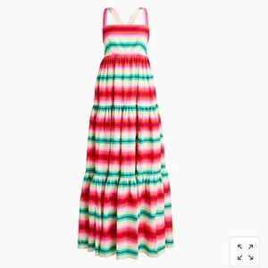 Jcrew Tiered maxi dress in stripe AK672